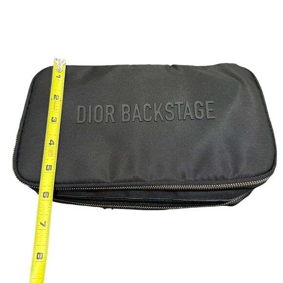 Dior Backstage Makeup Pouch Cosmetic Bag 10x6x3” Brush Storage 2 Tier w Brushes! - Picture 9 of 10